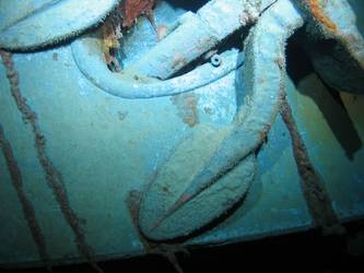 Flukes of ship's port anchor
